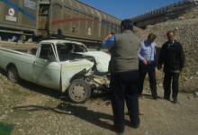 برخورد قطار با پیکان وانت در گرگان