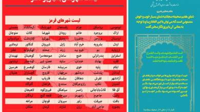 شهرهای کرون قرمز دو رقمی / 186 شهر در وضعیت نارنجی
