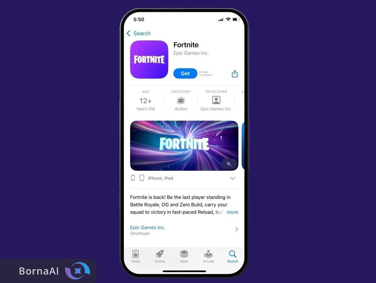 فورتنایت پس از پنج سال به اپ استور آمریکا بازگشت