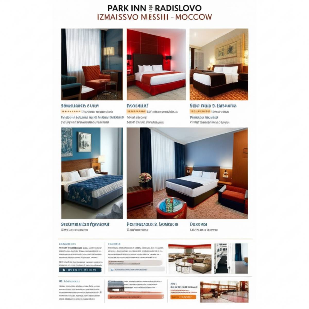 انواع اتاق هتل پارک این بای رادیسون ایزمایلو مسکو