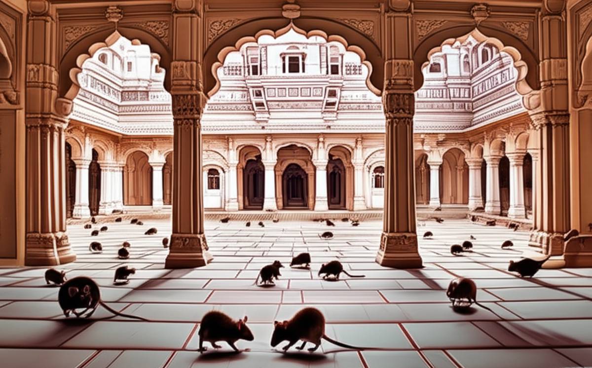 معبد موش ها | چرا کارنی ماتا پرستشگاه هزاران موش است؟