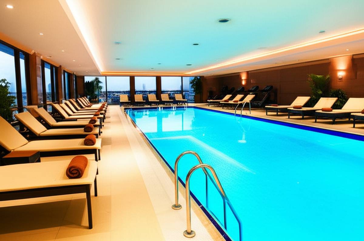 امکانات تفریحی هتل آپارتمان دلمون مسقط | استخر، باشگاه و آسایش