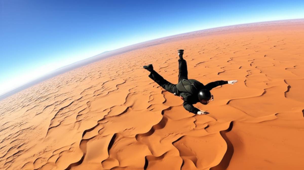 اسکای دایوینگ دراپ زون صحرا - تجربه پرش آزاد هیجان انگیز در دل کویر